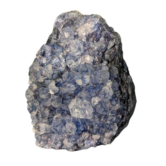 Blue Fluorite Quartz Crystal Cluster Brazil Over 2lbs Healing Rock Specimen - Picture 8 of 12